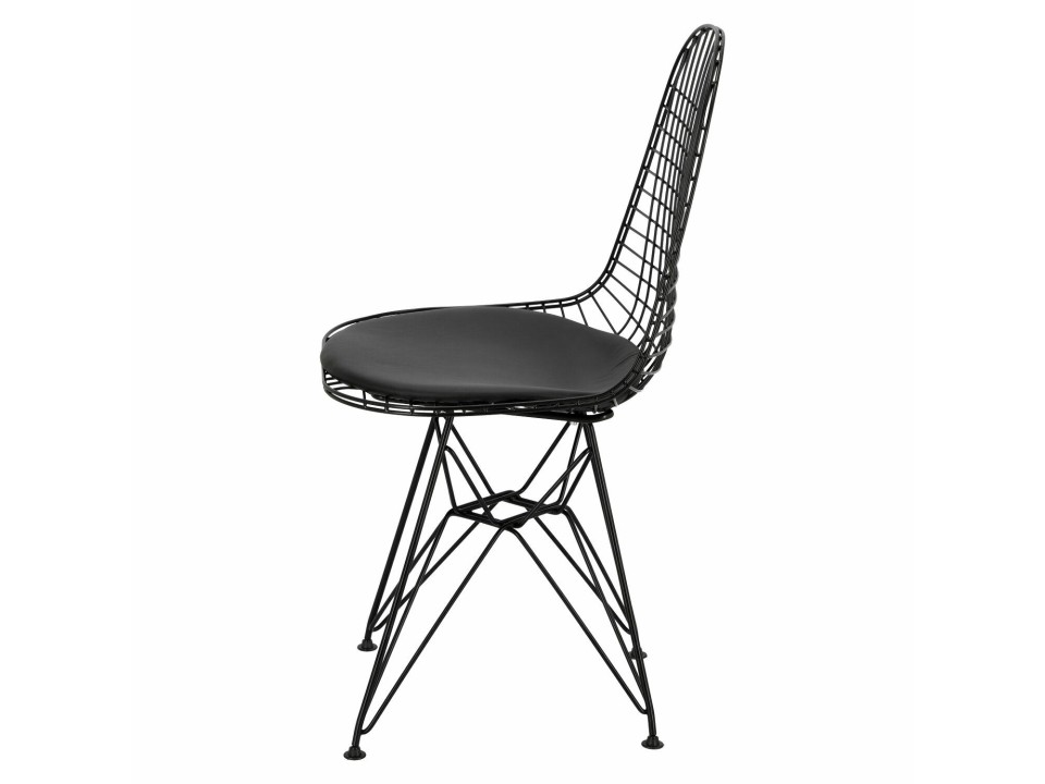 Krzesło Net czarne /czarna poj. poduszka - d2design