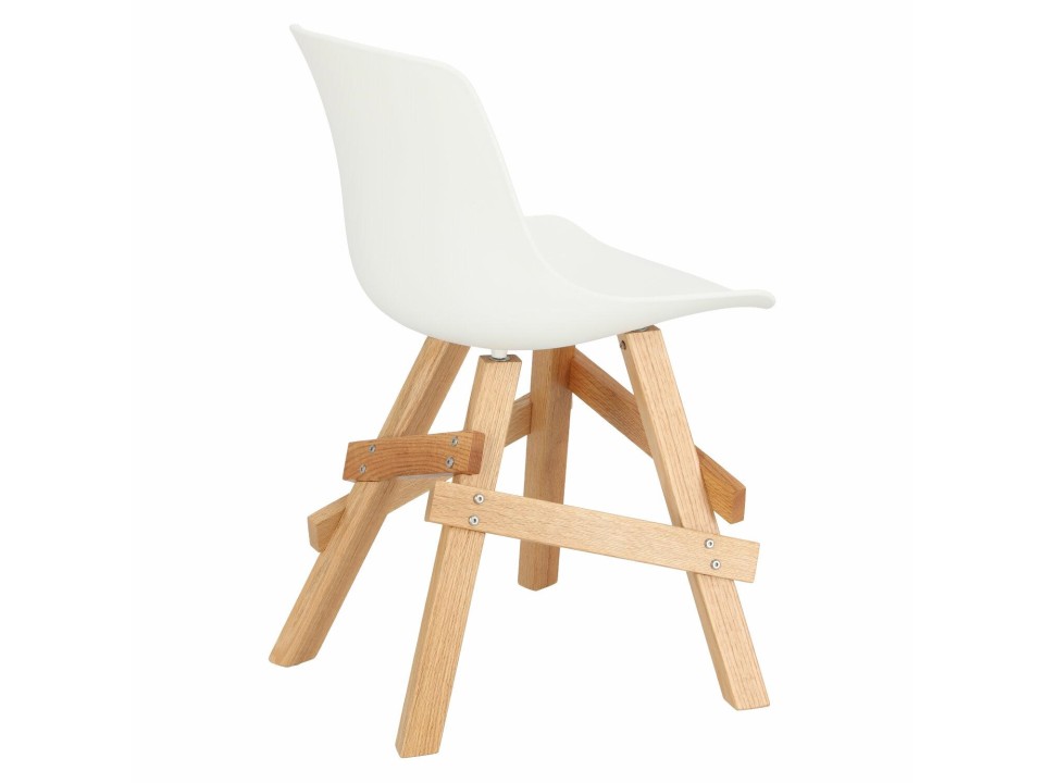 Krzesło Rail białe/ dębowe - Intesi