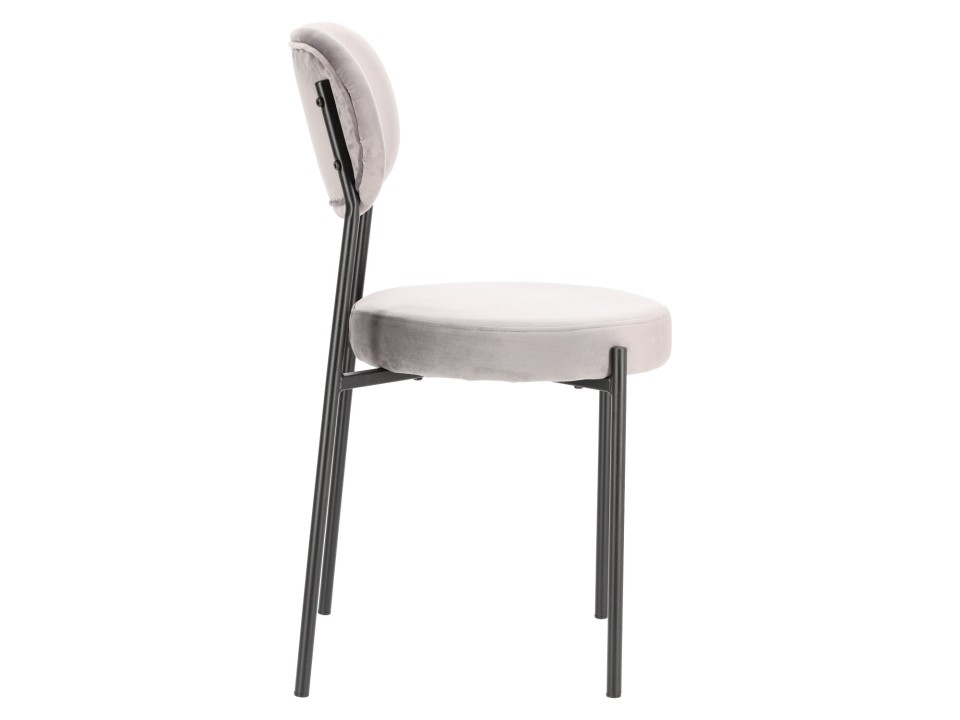 Krzesło Camile Velvet szare - Intesi
