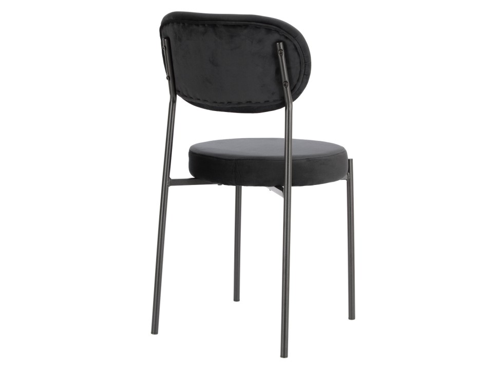Krzesło Camile Velvet czarne - Intesi