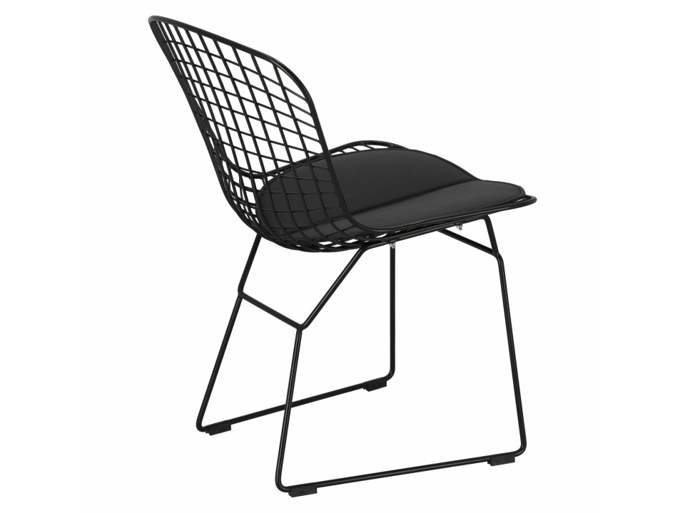 Krzesło Harry czarne / czarna poduszka - d2design