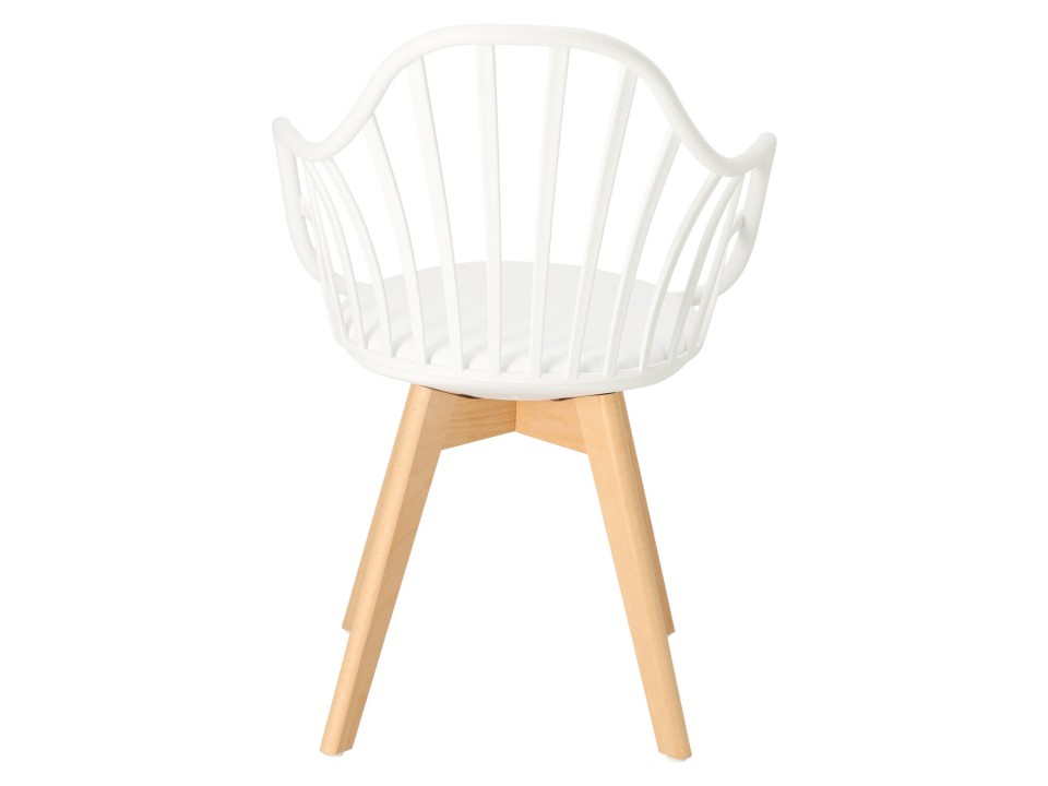 Krzesło Sirena z podłokietnikami białe - Intesi