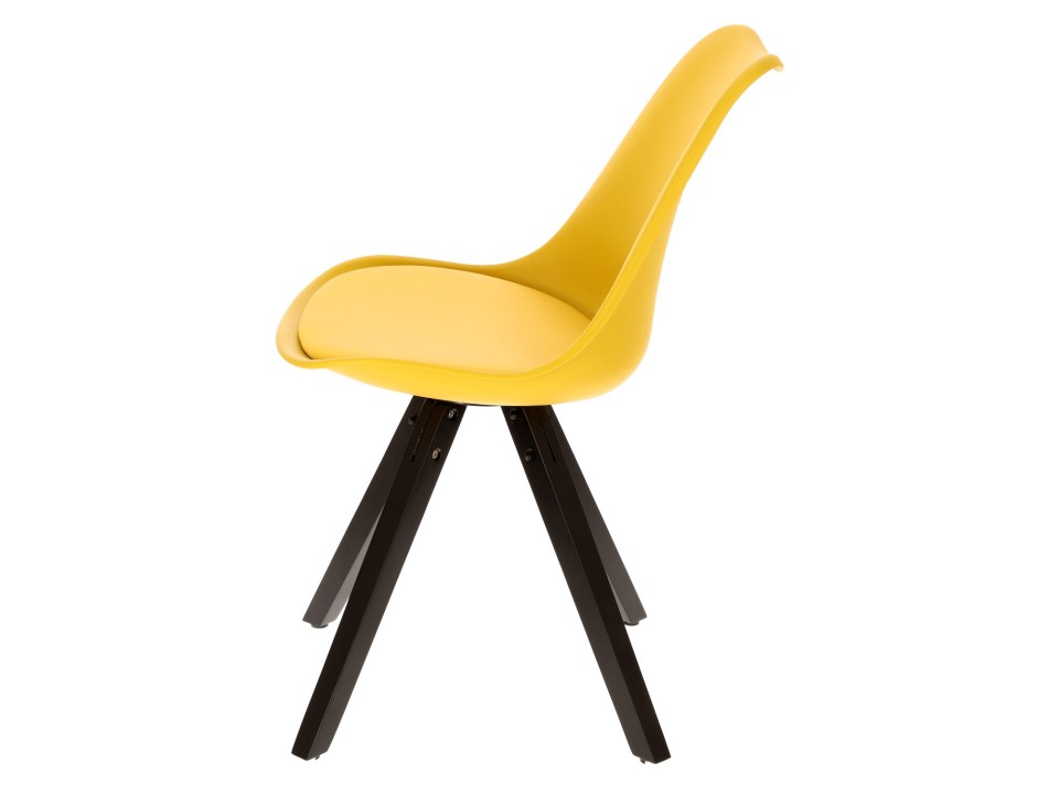 Krzesło Norden Star Square black PP żółt e - Intesi
