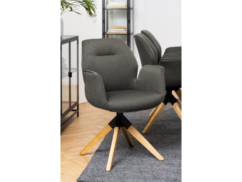 Krzesło obrotowe Aura dark grey auto re turn - ACTONA