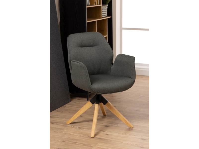 Krzesło obrotowe Aura dark grey auto re turn - ACTONA