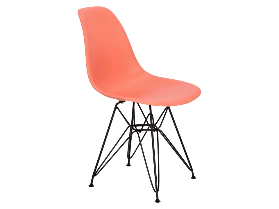 Krzesło P016 PP Black dark peach - d2design