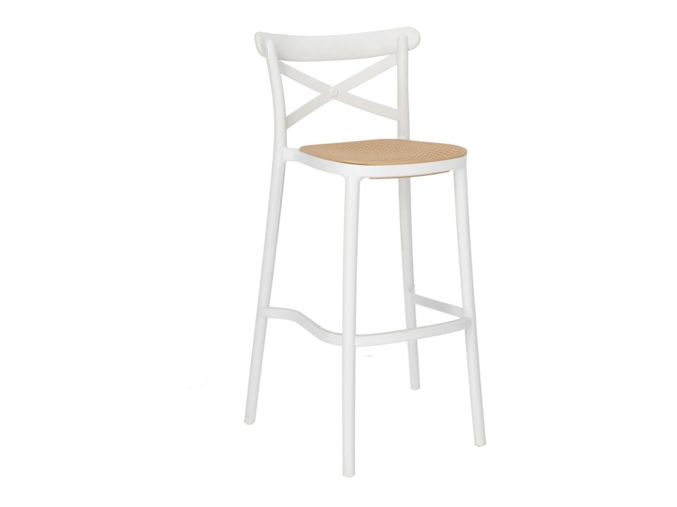 Krzesło barowe Moreno białe - Intesi