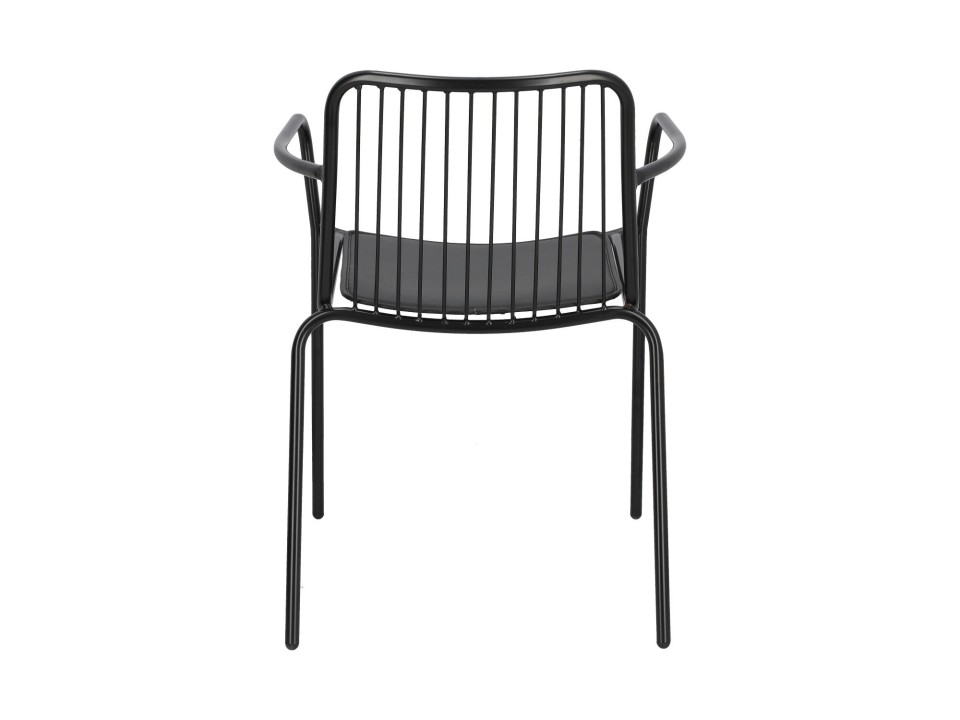 Krzesło Bill Arm Black z poduszką PU - Intesi