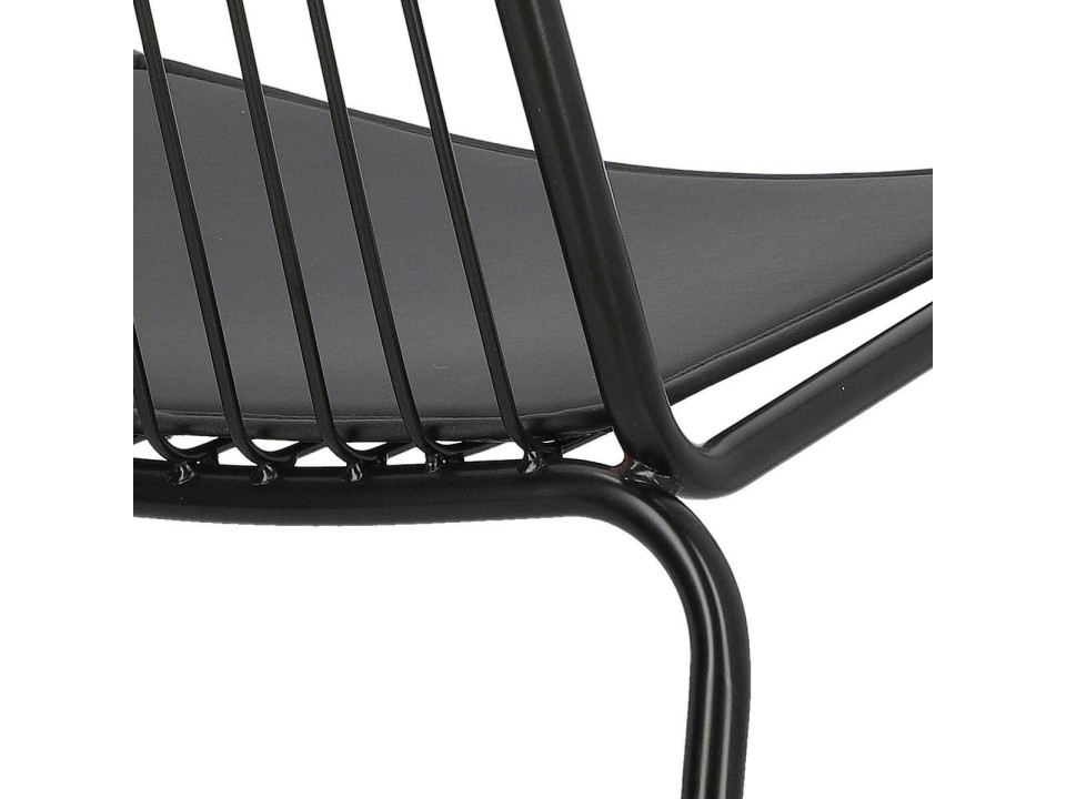 Krzesło Bill Arm Black z poduszką PU - Intesi