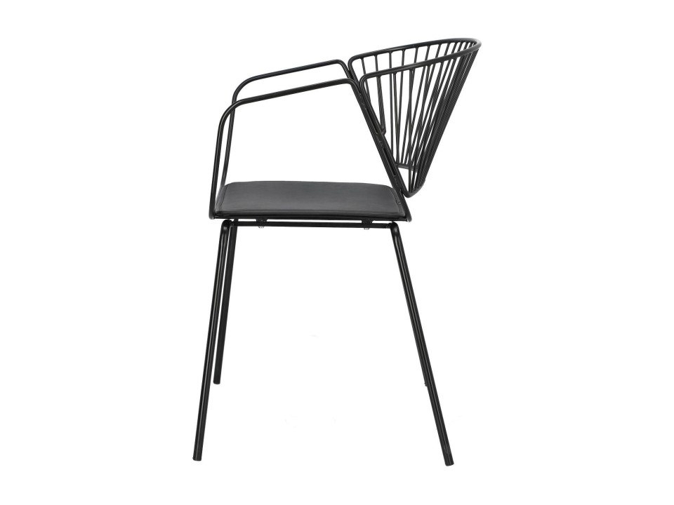 Krzesło Golig czarne czarna poduszka - Intesi