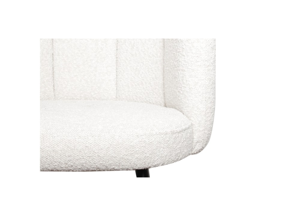 Krzesło Paume białe tkanina teddy bear - Intesi