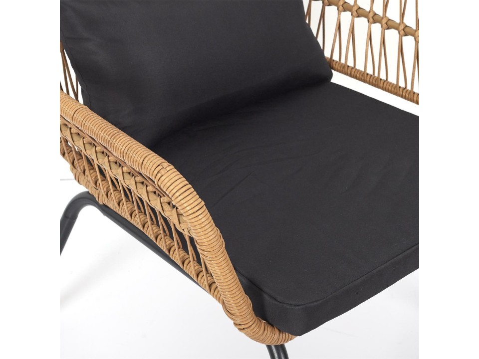 Krzesło Surabaya Arm czarna poduszka - Intesi