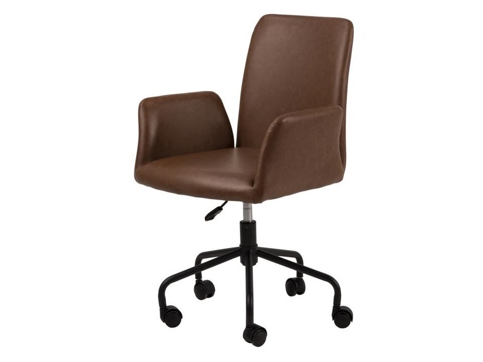 Fotel biurowy Naya PU brązowy - ACTONA