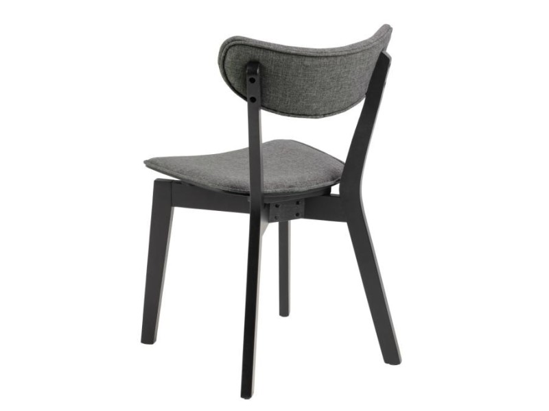 Krzesło Roxby tapicerowane szare/czarne - ACTONA