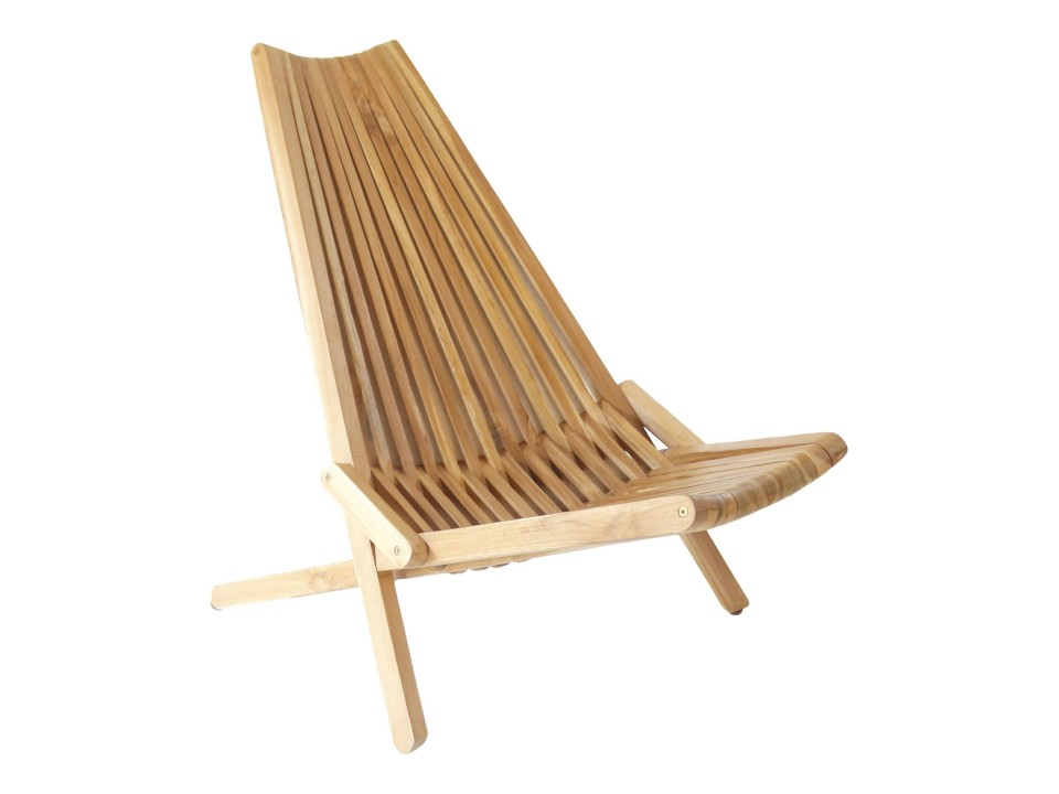 Krzesło składane Calero tekowe naturalne - Intesi