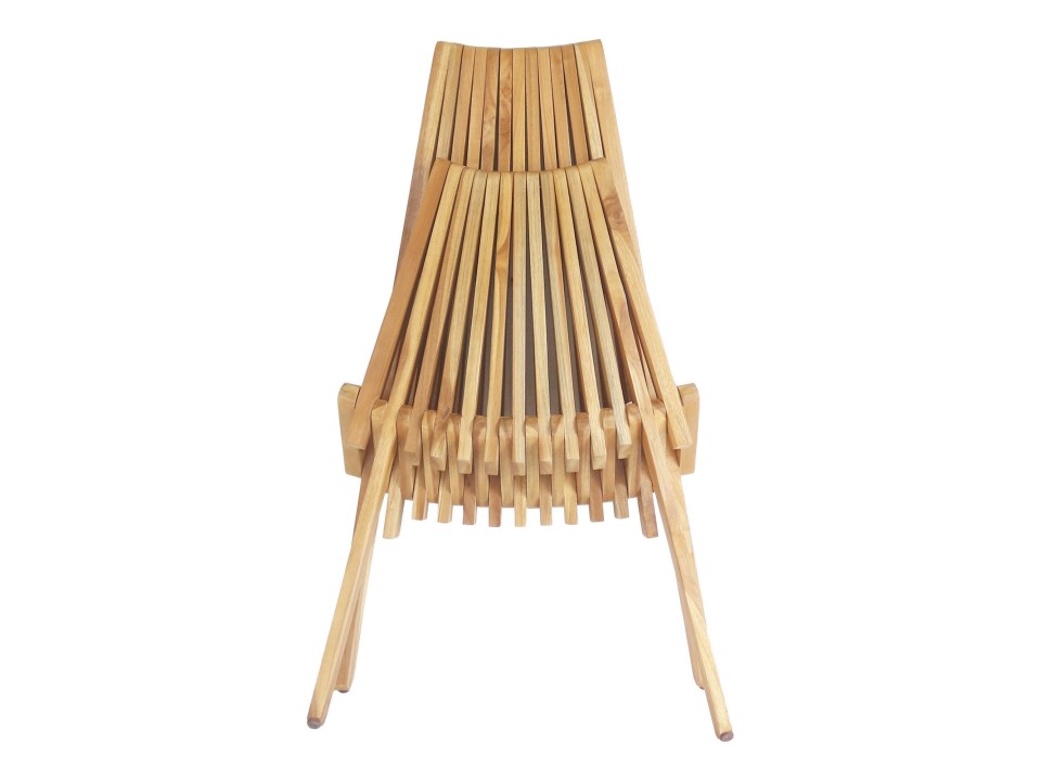 Krzesło składane Calero tekowe naturalne - Intesi
