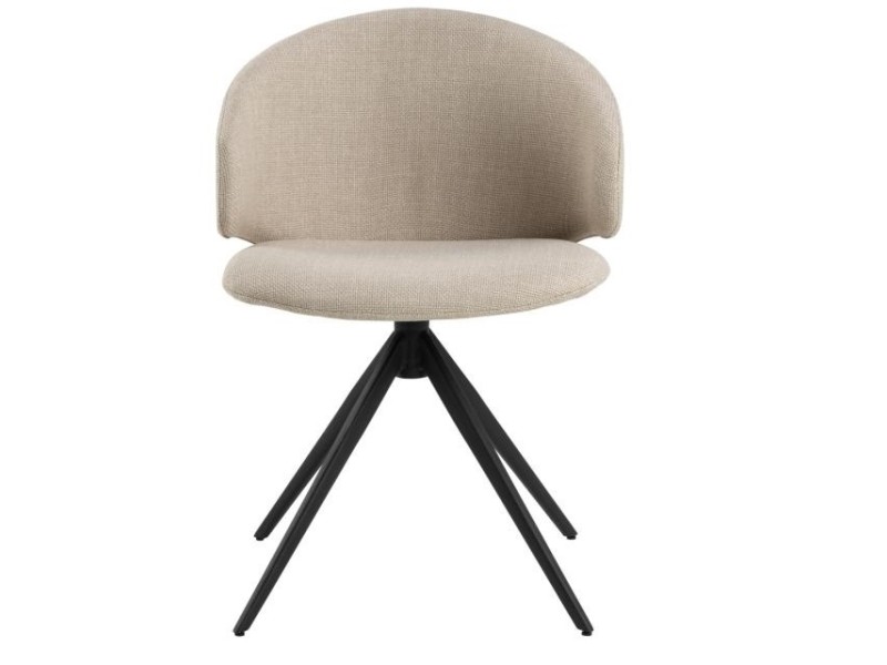 Krzesło Ella beżowe Basel 24, czarne nogi - ACTONA