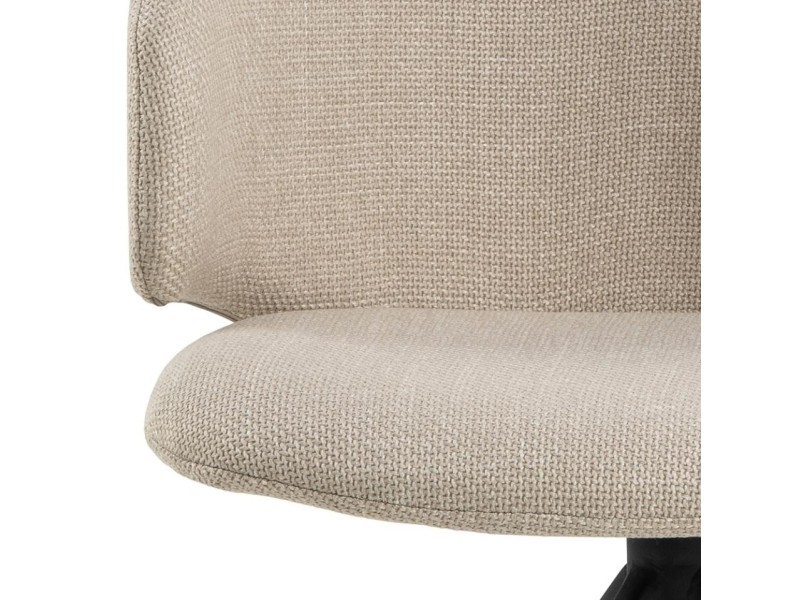 Krzesło Ella beżowe Basel 24, czarne nogi - ACTONA