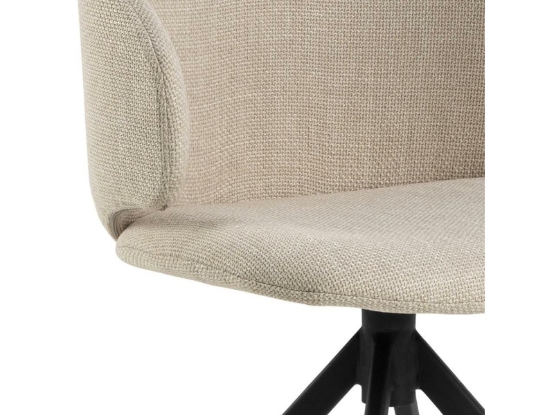 Krzesło Ella beżowe Basel 24, czarne nogi - ACTONA