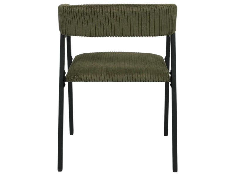 Krzesło Scott oliwkowa zieleń/czarne sztruks - Intesi