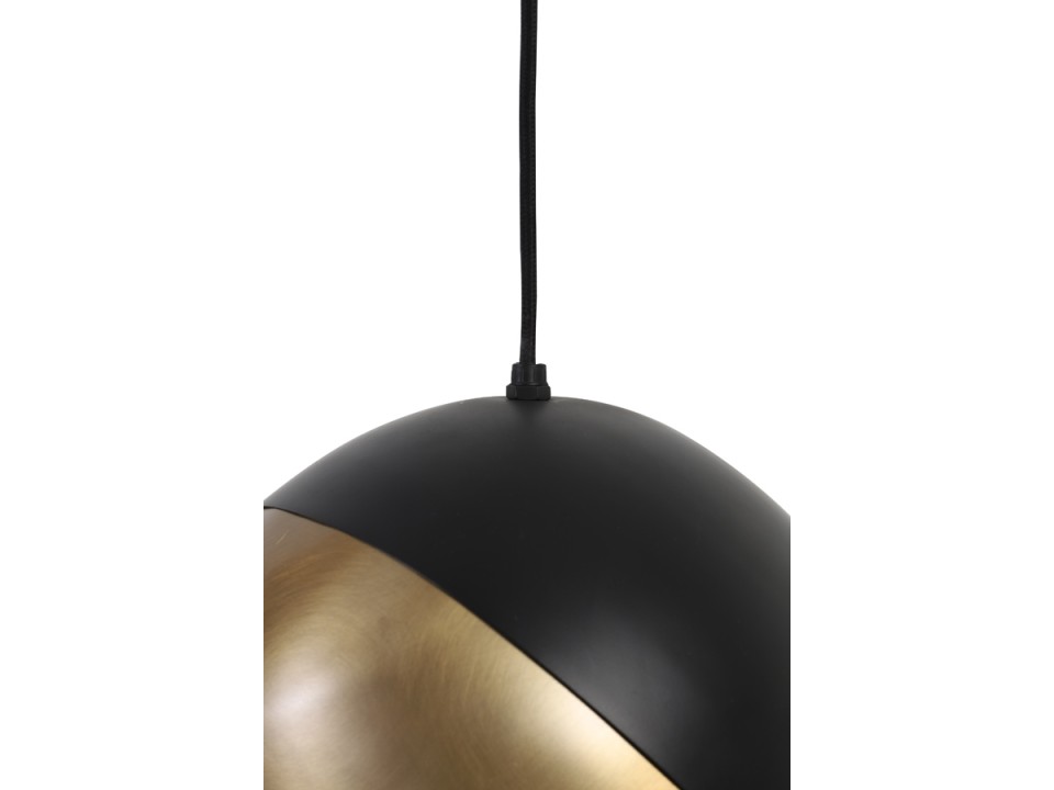 Lampa wisząca Namco 25 czarna/antyczny brąz - Light&Living