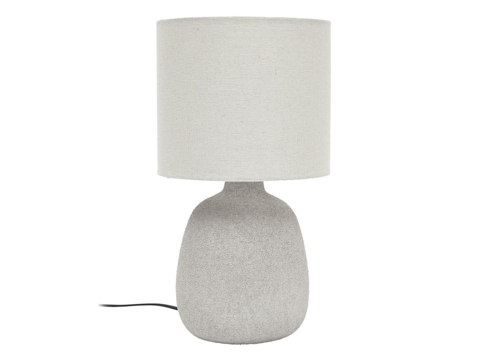 Lampa stołowa Amani ceramiczna szara jasna - Intesi