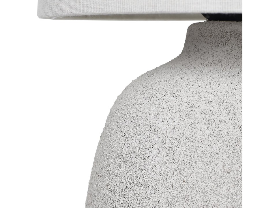 Lampa stołowa Amani ceramiczna szara jasna - Intesi