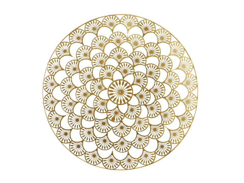 Dekoracja ścienna Mandala 70cm złota - Intesi