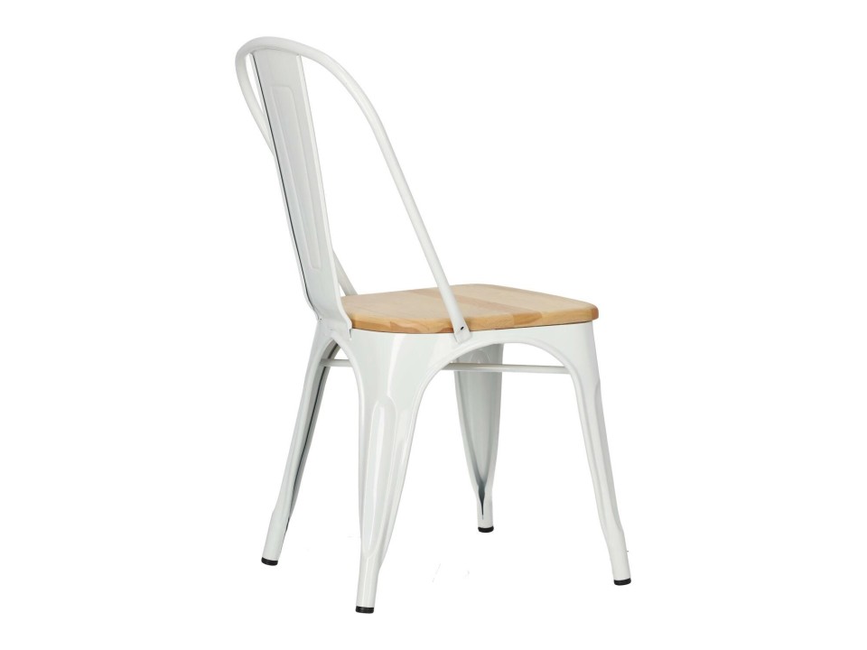 Krzesło Paris Wood białe sosna naturalna - d2design