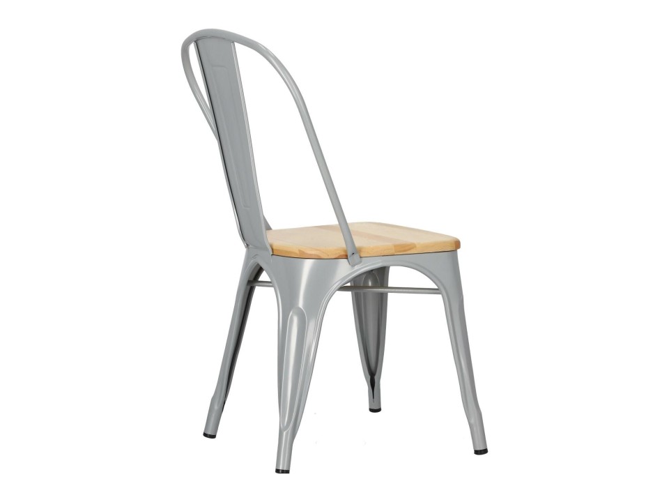 Krzesło Paris Wood szare sosna naturalna - d2design