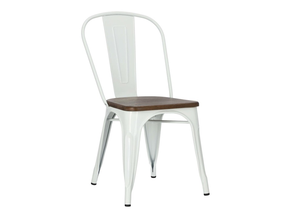 Krzesło Paris Wood białe sosna orzech - d2design