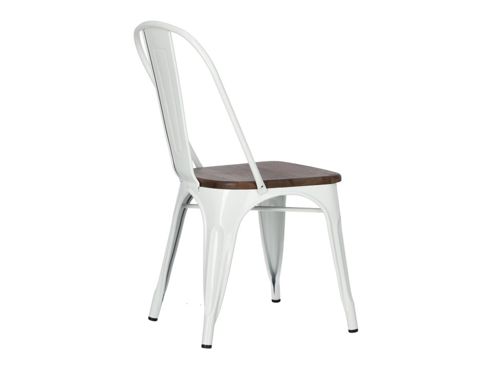 Krzesło Paris Wood białe sosna orzech - d2design