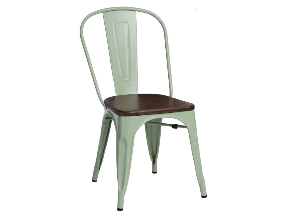 Krzesło Paris Wood zielone sosna orzech - d2design