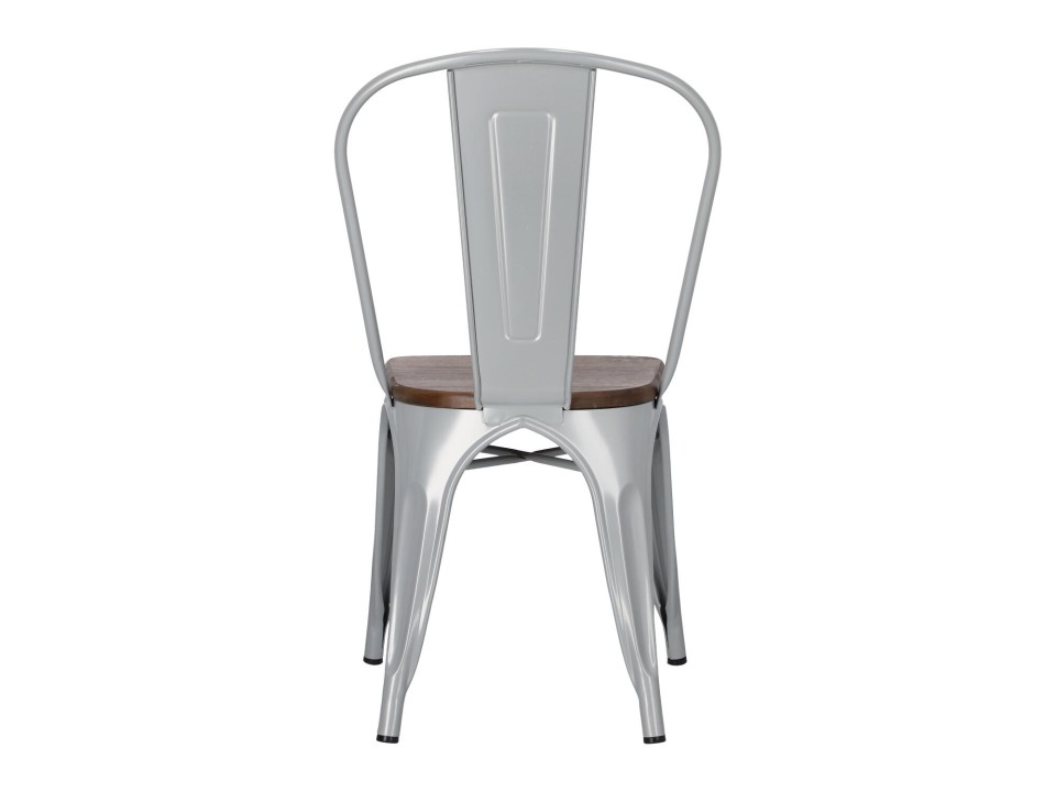 Krzesło Paris Wood szare sosna orzech - d2design