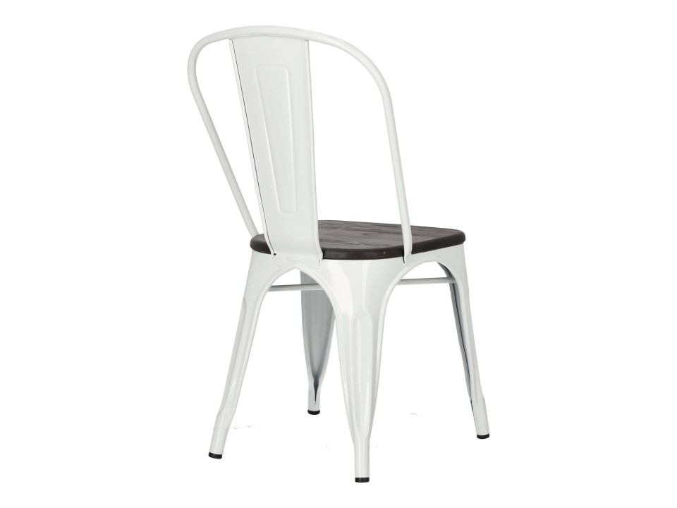 Krzesło Paris Wood białe sosna szczot. - d2design