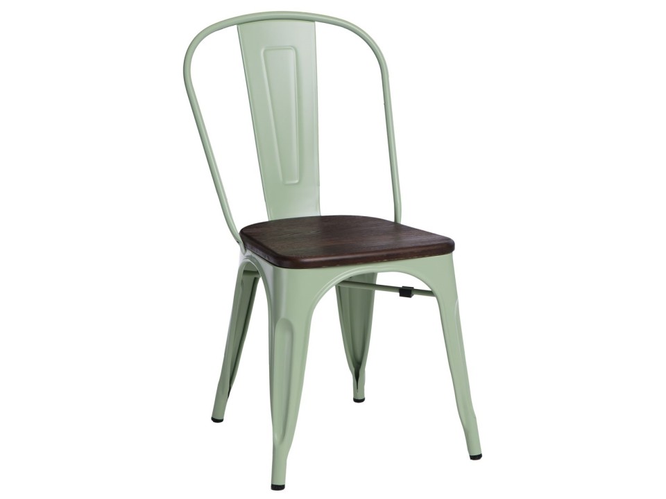 Krzesło Paris Wood zielone sosna szczot. - d2design
