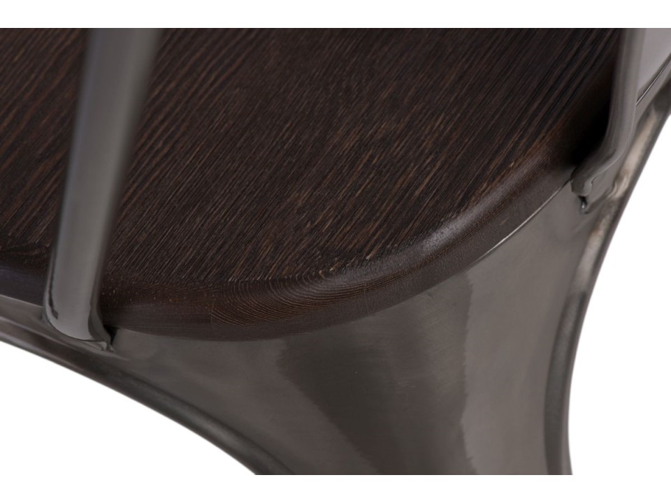 Krzesło Paris Arms Wood czarne sosna orzech - d2design