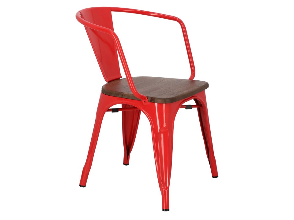 Krzesło Paris Arms Wood czerw. sosna orz ech - d2design