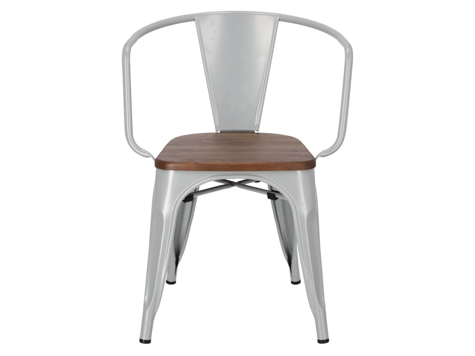 Krzesło Paris Arms Wood szare sosna orze ch - d2design