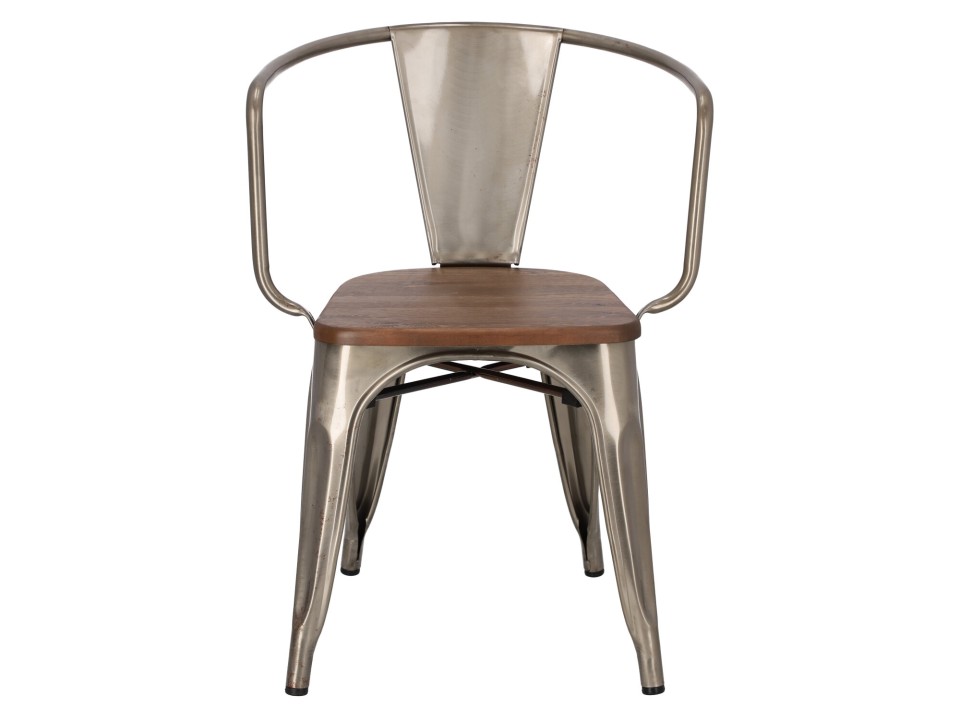 Krzesło Paris Arms Wood metal sosna orze ch - d2design