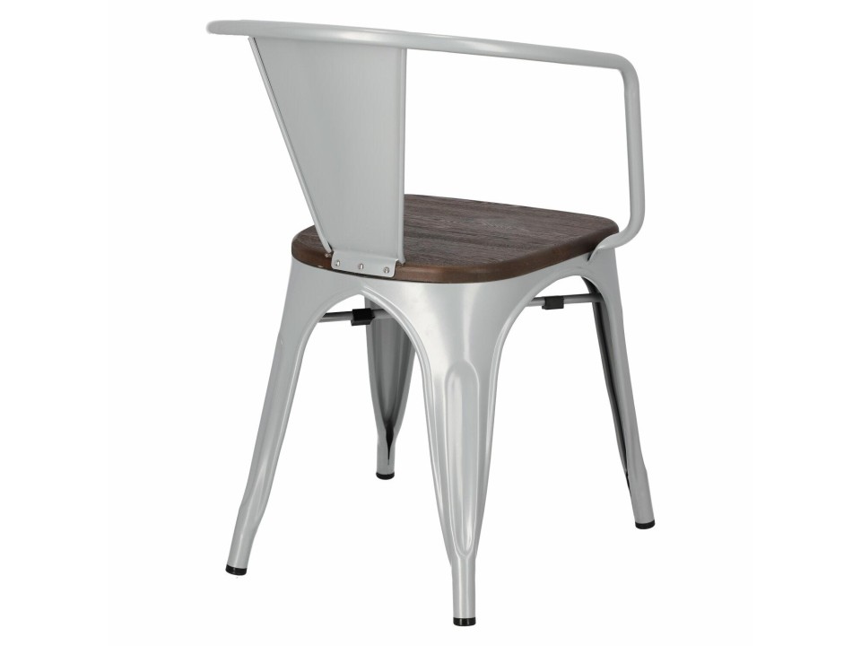Krzesło Paris Arms Wood szare sosna szcz otkowana - d2design
