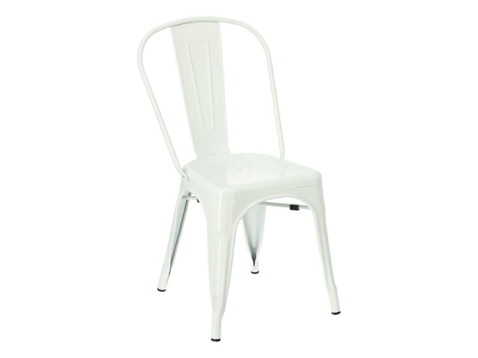 Krzesło Paris białe inspirowane Tolix - d2design