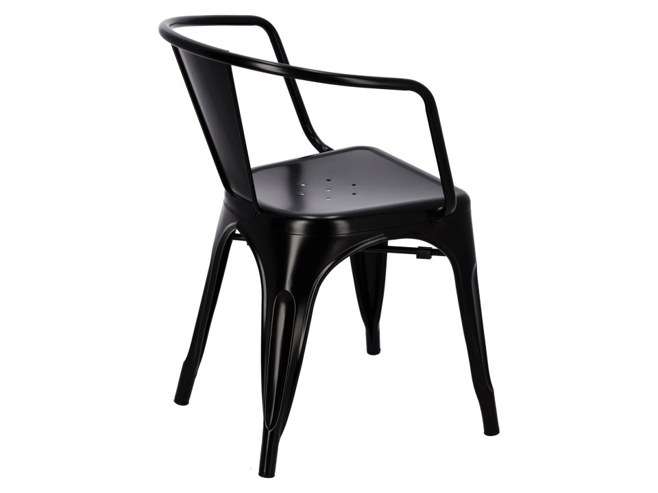 Krzesło Paris Arms czarne inspirowane Tolix - d2design