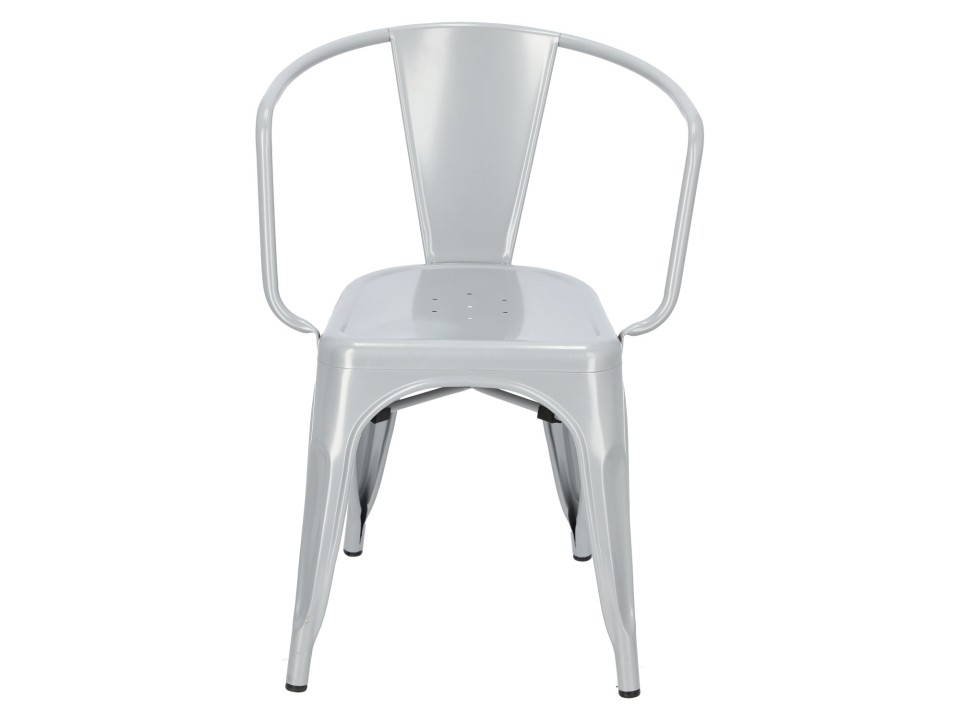 Krzesło Paris Arms szare inspirowane Tolix - d2design