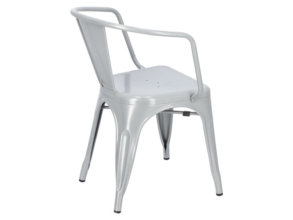 Krzesło Paris Arms szare inspirowane Tolix - d2design