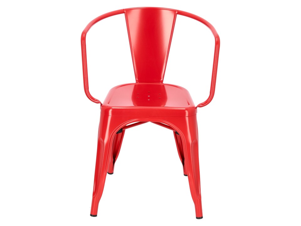 Krzesło Paris Arms czerwone inspirowane Tolix - d2design