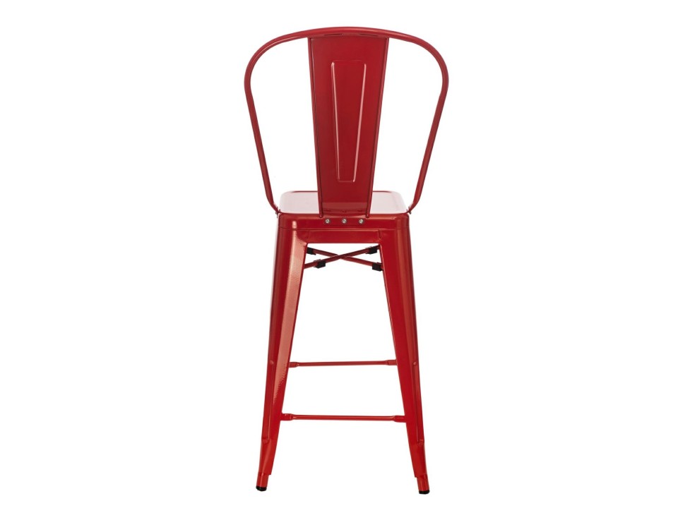 Hoker Paris Back 66cm czerwony inspirowany Tolix - d2design