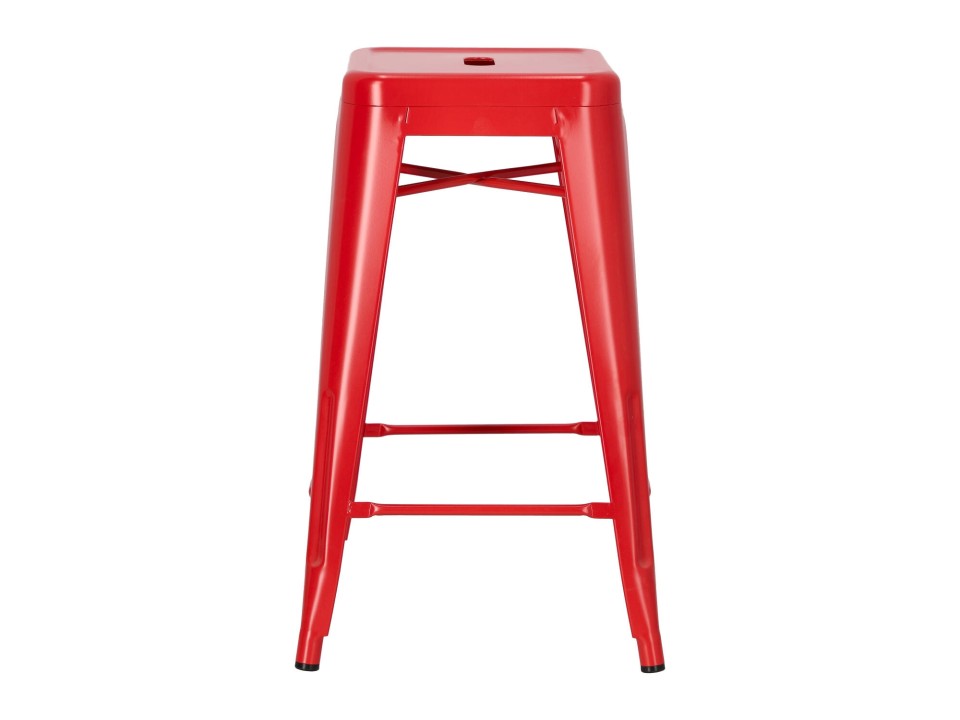 Hoker Paris 66cm czerwony inspirowany Tolix - d2design