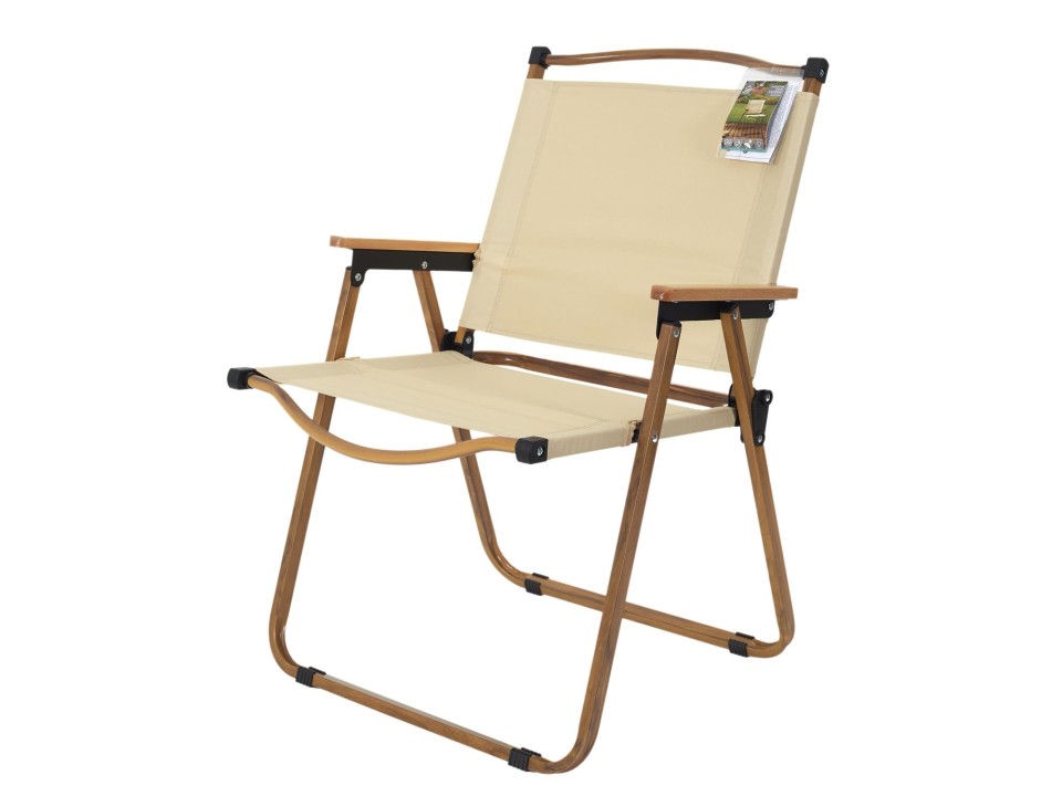 Krzesło składane Mariposa beżowe - Intesi