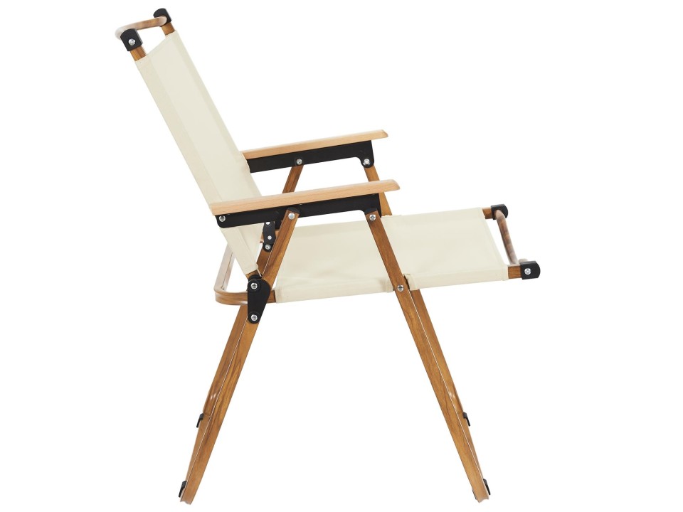 Krzesło składane Mariposa beżowe - Intesi